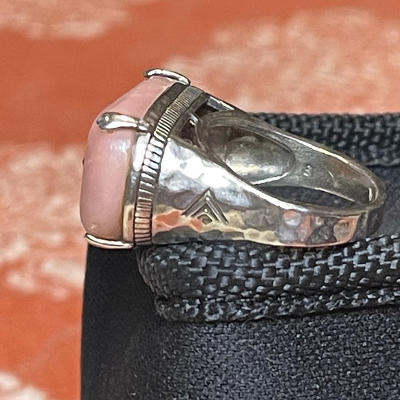 Silpada Ring Pink Soapstone & Sterling Silver Ring - Picture 4 of 6